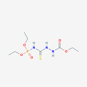 molecular formula C8H18N3O5PS B15476402 ethyl N-(diethoxyphosphorylcarbamothioylamino)carbamate CAS No. 37560-88-6