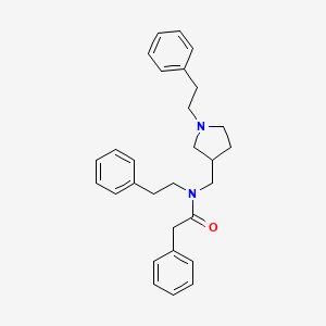 molecular formula C29H34N2O B15476411 N-Phenethyl-N-(1-phenethyl-3-pyrrolidinylmethyl)-2-phenylacetamide CAS No. 30380-61-1