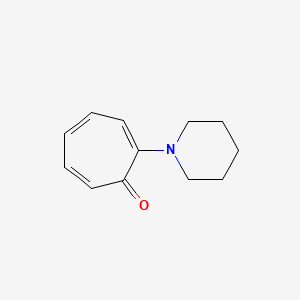 molecular formula C12H15NO B15476446 2,4,6-Cycloheptatrien-1-one, 2-(1-piperidinyl)- CAS No. 36359-79-2
