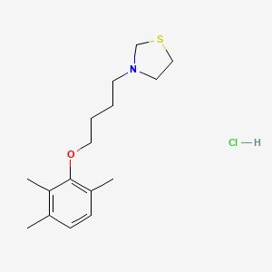 molecular formula C16H26ClNOS B15476503 Thiazolidine, 3-(4-(2,3,6-trimethylphenoxy)butyl)-, hydrochloride CAS No. 39057-16-4