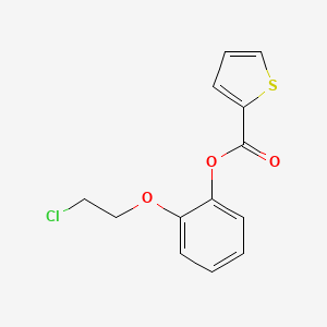 molecular formula C13H11ClO3S B15476535 Chloroethoxyphenyl 2-thiophenecarboxylate CAS No. 36356-24-8