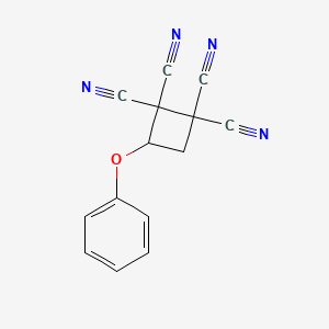 molecular formula C14H8N4O B15476603 3-Phenoxycyclobutane-1,1,2,2-tetracarbonitrile CAS No. 34573-88-1