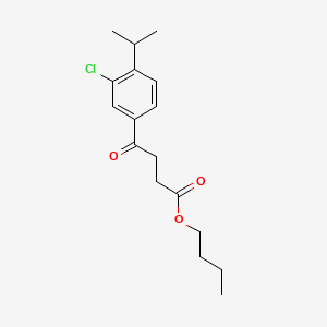 molecular formula C17H23ClO3 B15476616 Butyl 3-chloro-4-(1-methylethyl)-gamma-oxobenzenebutanoate CAS No. 33035-11-9