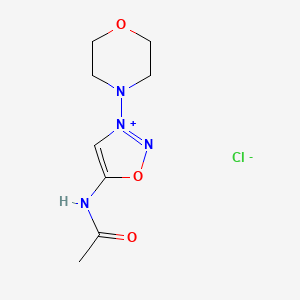 molecular formula C8H13ClN4O3 B15476666 Sydnone imine, N-acetyl-3-morpholino-, hydrochloride CAS No. 31803-20-0