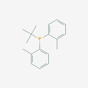 molecular formula C18H23P B15476708 Phosphine, (1,1-dimethylethyl)bis(2-methylphenyl)- CAS No. 36228-06-5