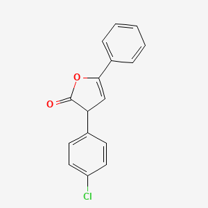 molecular formula C16H11ClO2 B15476729 3-(4-Chlorophenyl)-5-phenylfuran-2(3H)-one CAS No. 39206-86-5