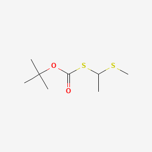 molecular formula C8H16O2S2 B15476759 O-tert-Butyl S-(1-(methylthio)ethyl) carbonothioate CAS No. 36852-51-4