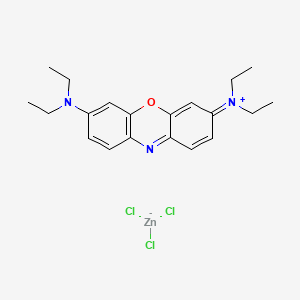 molecular formula C20H26Cl3N3OZn B15476761 Phenoxazin-5-ium, 3,7-bis(diethylamino)-, trichlorozincate(1-) CAS No. 54290-64-1