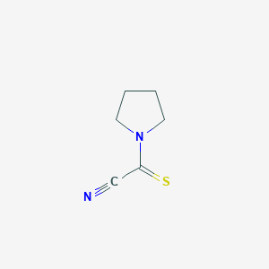 molecular formula C6H8N2S B15476839 Pyrrolidine, 1-(cyanothioxomethyl)- CAS No. 28345-19-9