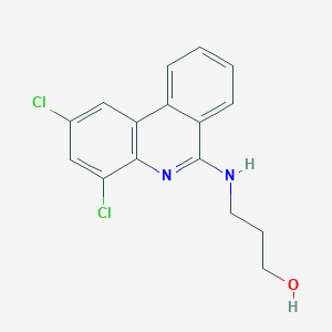 molecular formula C16H14Cl2N2O B15476843 3-[(2,4-Dichlorophenanthridin-6-yl)amino]propan-1-ol CAS No. 38052-98-1