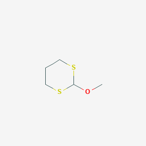 molecular formula C5H10OS2 B15476882 2-Methoxy-1,3-dithiane CAS No. 36069-41-7