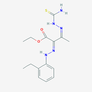 molecular formula C15H21N5O2S B15476924 ethyl (2Z,3Z)-3-(carbamothioylhydrazinylidene)-2-[(2-ethylphenyl)hydrazinylidene]butanoate CAS No. 29783-77-5