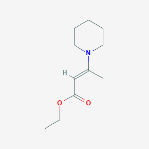 molecular formula C11H19NO2 B15476993 Ethyl (e)-3-piperidinocrotonate CAS No. 36276-69-4
