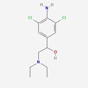 molecular formula C12H18Cl2N2O B15477003 4-Amino-3,5-dichloro-alpha-((diethylamino)methyl)benzenemethanol CAS No. 38338-89-5