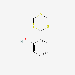 molecular formula C9H10OS3 B15477147 2-(1,3,5-Trithian-2-yl)phenol CAS No. 34119-68-1