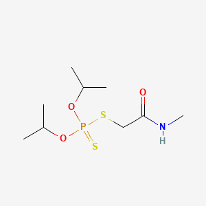 molecular formula C9H20NO3PS2 B15477156 Phosphorodithioic acid, O,O-bis(1-methylethyl) S-(2-(methylamino)-2-oxoethyl) ester CAS No. 37744-85-7