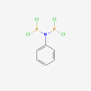 molecular formula C6H5Cl4NP2 B15477211 Imidodiphosphorous tetrachloride, phenyl- CAS No. 39652-40-9