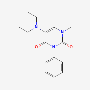 molecular formula C16H21N3O2 B15477246 Uracil, 5-(diethylamino)-1,6-dimethyl-3-phenyl- CAS No. 31991-99-8