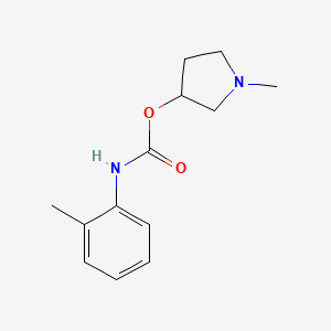 molecular formula C13H18N2O2 B15477341 o-Methylcarbanilic acid, N-methyl-3-pyrrolidinyl ester CAS No. 33472-72-9