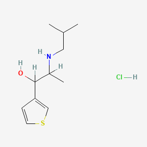 molecular formula C11H20ClNOS B15477368 alpha-(1-(Isobutylamino)ethyl)-3-thiophenemethanol hydrochloride CAS No. 31648-06-3