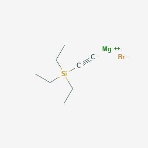 molecular formula C8H15BrMgSi B15477379 magnesium;triethyl(ethynyl)silane;bromide CAS No. 38321-43-6