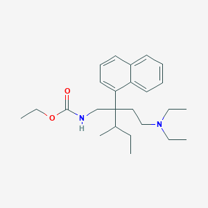 molecular formula C25H38N2O2 B15477388 Ethyl {2-[2-(diethylamino)ethyl]-3-methyl-2-(naphthalen-1-yl)pentyl}carbamate CAS No. 29473-92-5