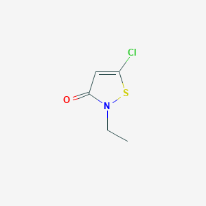 molecular formula C5H6ClNOS B15477427 5-Chloro-2-ethylisothiazol-3(2H)-one CAS No. 33344-74-0