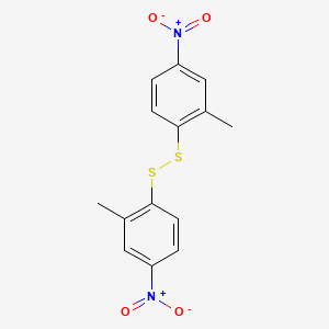 molecular formula C14H12N2O4S2 B15477496 Disulfide, bis(2-methyl-4-nitrophenyl) CAS No. 35505-96-5