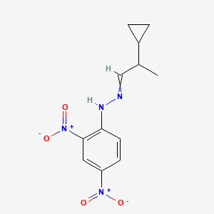 molecular formula C12H14N4O4 B15477566 N-(2-Cyclopropylpropylideneamino)-2,4-dinitro-aniline CAS No. 35200-81-8