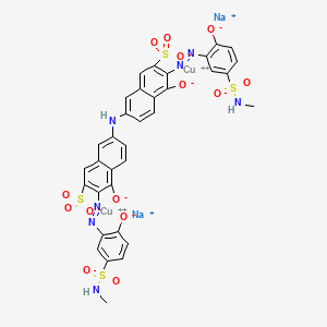 molecular formula C34H23Cu2N7O14S4.2Na<br>C34H23Cu2N7Na2O14S4 B15477673 Direct violet 48 CAS No. 37279-54-2