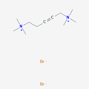 molecular formula C11H24Br2N2 B15477749 N~1~,N~1~,N~1~,N~5~,N~5~,N~5~-Hexamethylpent-2-yne-1,5-bis(aminium) dibromide CAS No. 33529-03-2