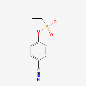 molecular formula C10H12NO3P B15477759 Methyl (p-cyanophenyl) ethylphosphonate CAS No. 33232-88-1