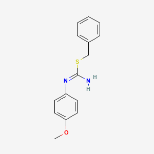 molecular formula C15H16N2OS B15477764 benzyl N'-(4-methoxyphenyl)carbamimidothioate CAS No. 39536-25-9