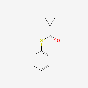 molecular formula C10H10OS B15477819 Cyclopropanecarbothioic acid, S-phenyl ester CAS No. 26065-78-1