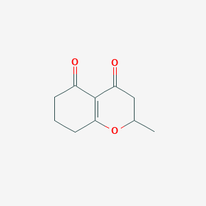 molecular formula C10H12O3 B15477826 2-Methyl-7,8-dihydro-2H-1-benzopyran-4,5(3H,6H)-dione CAS No. 34818-30-9