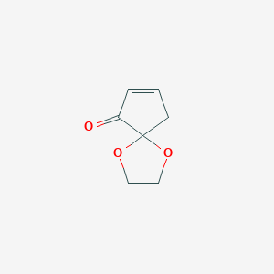 molecular formula C7H8O3 B15477843 1,4-Dioxaspiro[4.4]non-7-en-6-one CAS No. 25404-12-0