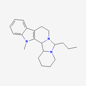 molecular formula C21H29N3 B15477846 20-methyl-9-propyl-8,10,20-triazapentacyclo[11.7.0.02,10.03,8.014,19]icosa-1(13),14,16,18-tetraene CAS No. 34374-11-3