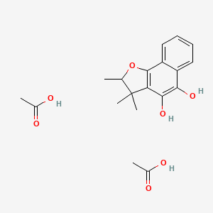 molecular formula C19H24O7 B15477847 acetic acid;2,3,3-trimethyl-2H-benzo[g][1]benzofuran-4,5-diol CAS No. 24310-23-4
