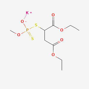 molecular formula C9H16KO6PS2 B15477871 Potassium s-(1,4-diethoxy-1,4-dioxobutan-2-yl) o-methyl phosphorodithioate CAS No. 34417-70-4