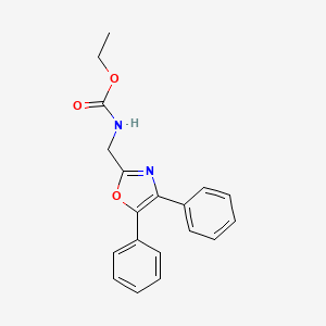 molecular formula C19H18N2O3 B15477885 Carbamic acid, ((4,5-diphenyl-2-oxazolyl)methyl)-, ethyl ester CAS No. 33162-15-1