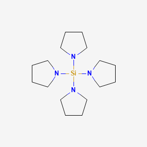 molecular formula C16H32N4Si B15477898 Pyrrolidine, 1,1',1'',1'''-silanetetrayltetrakis- CAS No. 24617-23-0