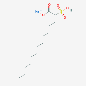 molecular formula C14H27NaO5S B15477909 Tetradecanoic acid, 2-sulfo-, monosodium salt CAS No. 32361-96-9