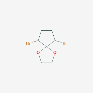 molecular formula C7H10Br2O2 B15477955 6,9-Dibromo-1,4-dioxaspiro[4.4]nonane CAS No. 25834-57-5
