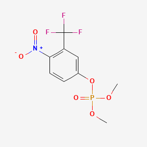 molecular formula C9H9F3NO6P B15478009 Phosphoric acid, dimethyl 4-nitro-3-(trifluoromethyl)phenyl ester CAS No. 36072-81-8