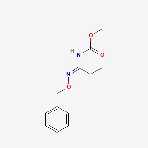 molecular formula C13H18N2O3 B15478031 ethyl N-[(E)-C-ethyl-N-phenylmethoxycarbonimidoyl]carbamate CAS No. 35675-20-8