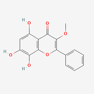 molecular formula C16H12O6 B15478056 5,7,8-Trihydroxy-3-methoxyflavone CAS No. 33910-28-0