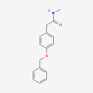 molecular formula C16H17NO2 B15478087 Benzeneacetamide, N-methyl-4-(phenylmethoxy)- CAS No. 24958-40-5