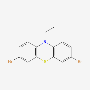 molecular formula C14H11Br2NS B15478112 3,7-Dibromo-10-ethyl-10H-phenothiazine CAS No. 34964-71-1