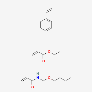 molecular formula C21H31NO4 B15478123 N-(butoxymethyl)prop-2-enamide;ethyl prop-2-enoate;styrene CAS No. 29497-04-9