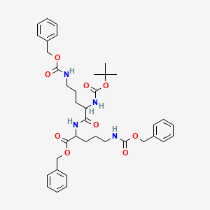 molecular formula C38H48N4O9 B15478126 Boc-DL-Orn(Cbz)-DL-Orn(Cbz)-OBn CAS No. 35924-54-0